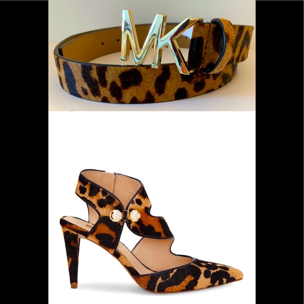 HOST PICK Bundle of Michael Kors Calf Hair Belt & Louise et Cie Calf Hair Pumps